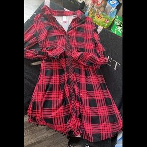 Worn once plaid button up dress